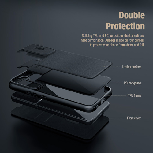 کیف نیلکین (چرم + پارچه) Qin Pro Leather Case iPhone 13 Pro Max
