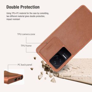 کیف چرمی نیلکین سامسونگ Qin Pro Leather Case Redmi K50-K50 Pro