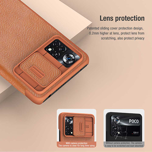 کیف چرمی نیلکین شیائومی Qin Pro Leather Case Poco X4 Pro 5G