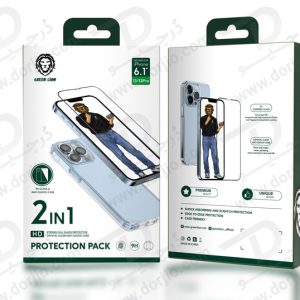 گارد و گلس شفاف iPhone 13 Pro مارک Green Lion 2 in 1 HD Protection Pack