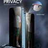 گلس حریم شخصی فریم سیلیکونی iPhone 13 Pro مدل Green 3D Silicone Privacy Glass