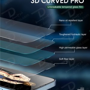 گلس شیشه ای iPhone 12 مدل Green 3D Curved Tempered Glass