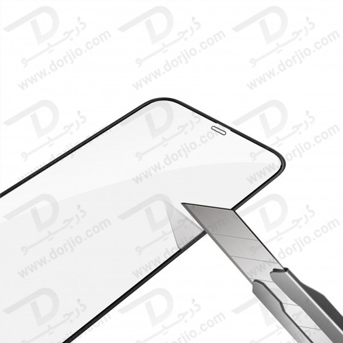 گلس فریم سیلیکونی iPhone 12 مدل Green 3D Silicone HD Glass