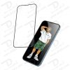 گلس فریم سیلیکونی iPhone 13 Pro Max مدل Green 3D Silicone HD Glass