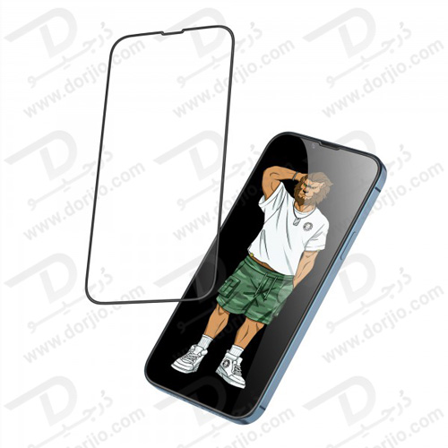 گلس فریم سیلیکونی iPhone 13 Pro مدل Green 3D Silicone HD Glass