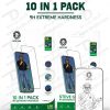 گلس محافظ iPhone 13 مدل Green 10 in 1 Pack 2.5D 9H Steve Glass 0.2mm