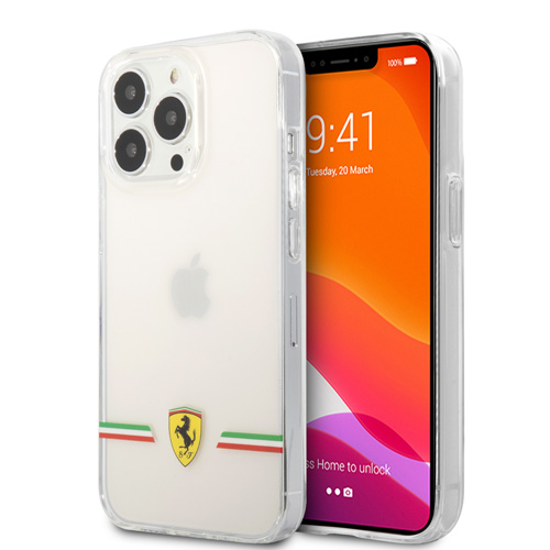 قاب طرح پرچم ایتالیا iPhone 13 Pro Max طرح Ferrari Italia Wings Print Logo