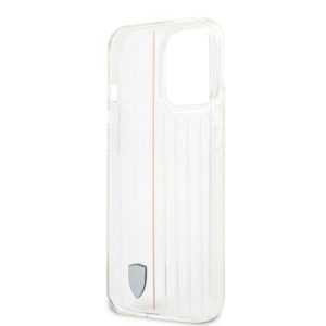 قاب محافظ شفاف iPhone 13 Pro طرح Ferrari مدل 3D Contrasted Red Lines