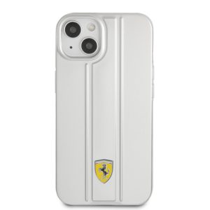 قاب محافظ نقره ای iPhone 13 طرح Ferrari مدل 3D Stripes