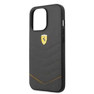 قاب چرمی ضد ضربه iPhone 13 Pro طرح Ferrari مدل Quilted Edge
