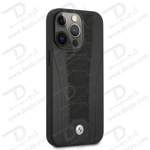 قاب چرمی ضد ضربه iPhone 13 Pro Max مارک BMW مدل Seat Pattern Tone On Tone Perforations Debossed Lines