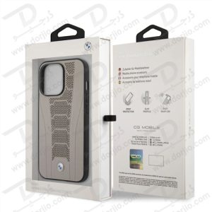 قاب چرمی ضد ضربه iPhone 13 Pro Max مارک BMW مدل Seat Pattern Tone On Tone Perforations Debossed Lines