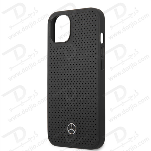 قاب چرمی iPhone 13 طرح Mercedes Benz مدل Perforated Metal Star Logo