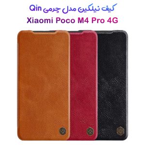143622کیف چرمی نیلکین شیائومی Qin Leather Case Poco M4 Pro 4G