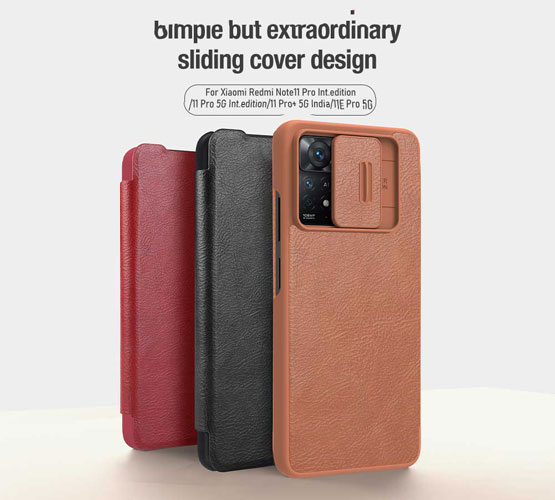 کیف چرمی نیلکین شیائومی Qin Pro Leather Case Redmi Note 11 Pro 4G-5G