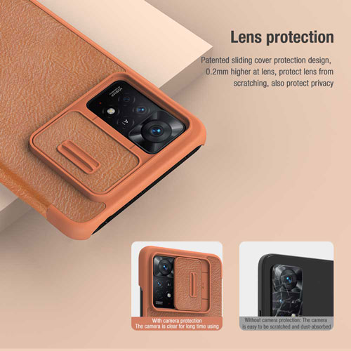 کیف چرمی نیلکین شیائومی Qin Pro Leather Case Redmi Note 11 Pro 4G-5G