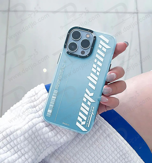 گارد اصلی ROCK آیفون 13 پرو مکس مدل Clear Blue