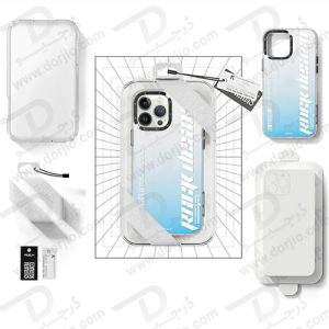 گارد اصلی ROCK آیفون 13 پرو مکس مدل Clear Blue