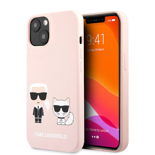 گارد سیلیکونی iPhone 13 طرح Karl Lagerfeld مدل Karl And Choupette