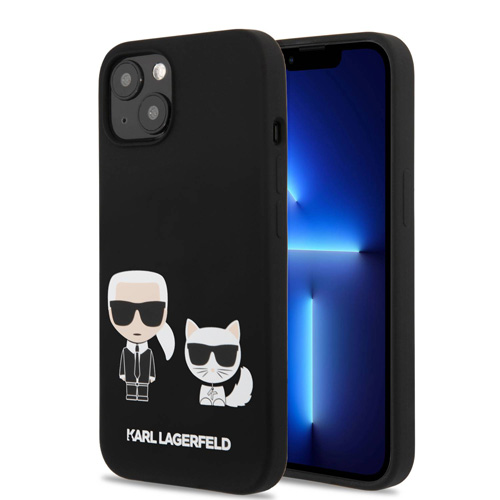 گارد سیلیکونی iPhone 13 طرح Karl Lagerfeld مدل Karl And Choupette