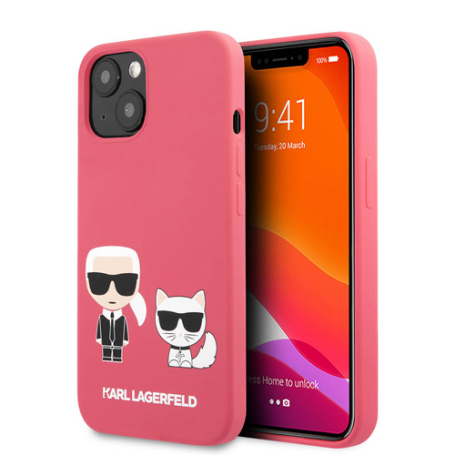 گارد سیلیکونی iPhone 13 طرح Karl Lagerfeld مدل Karl And Choupette