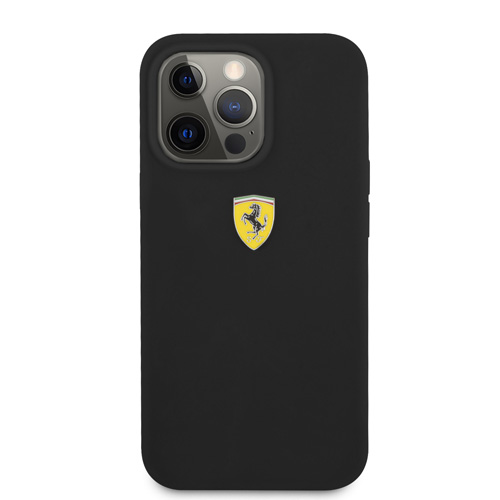 گارد سیلیکونی iPhone 13 Pro طرح Ferrari مدل Metal Logo