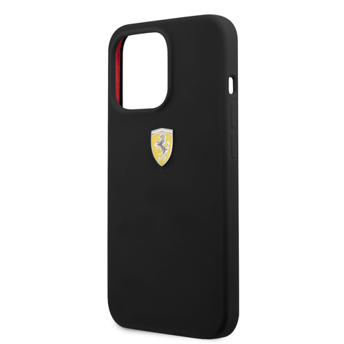 گارد سیلیکونی iPhone 13 Pro طرح Ferrari مدل Metal Logo