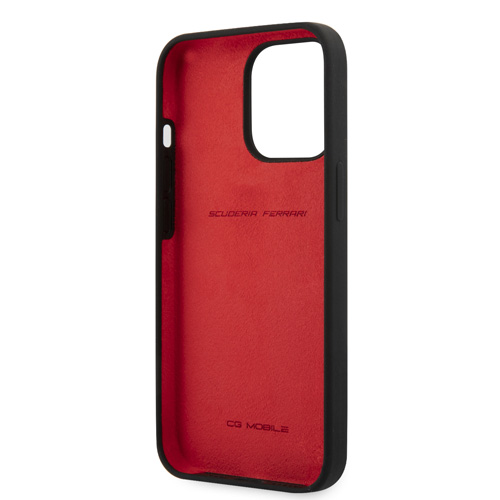 گارد سیلیکونی iPhone 13 Pro طرح Ferrari مدل Metal Logo