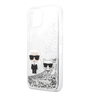 گارد شفاف اکلیلی iPhone 13 طرح Karl Lagerfeld مدل Karl And Choupette