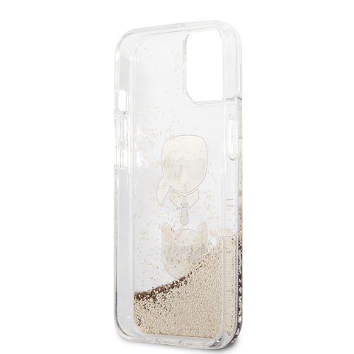 گارد شفاف اکلیلی iPhone 13 طرح Karl Lagerfeld مدل Karl And Choupette Head