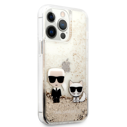 گارد شفاف اکلیلی iPhone 13 Pro Max طرح Karl Lagerfeld مدل Karl And Choupette