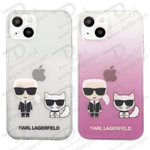 گارد شفاف ضد ضربه iPhone 13 طرح Karl Lagerfeld مدل Ikonik Choupette