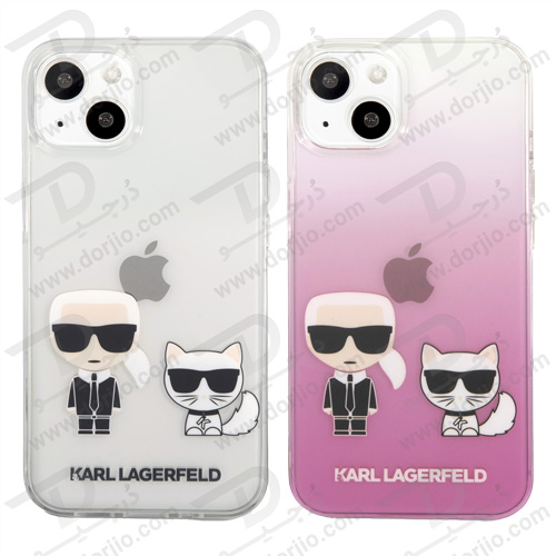 گارد شفاف ضد ضربه iPhone 13 طرح Karl Lagerfeld مدل Ikonik Choupette