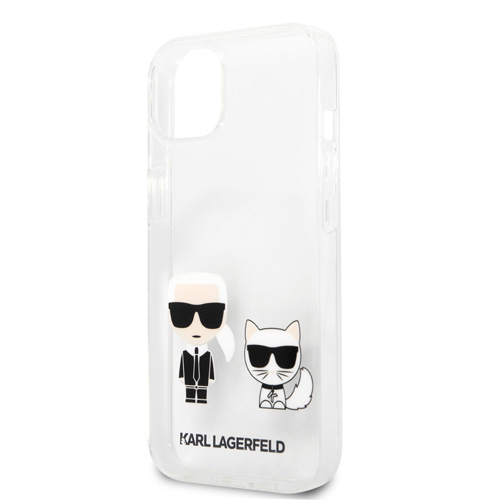 گارد شفاف ضد ضربه iPhone 13 طرح Karl Lagerfeld مدل Ikonik Choupette
