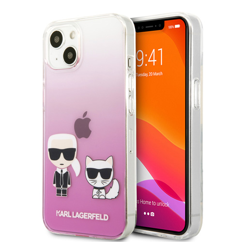 گارد شفاف ضد ضربه iPhone 13 طرح Karl Lagerfeld مدل Ikonik Choupette