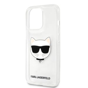 گارد شفاف فریم ژله ای iPhone 13 Pro طرح Karl Lagerfeld مدل Choupette Head