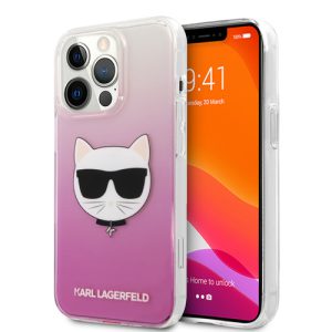 گارد شفاف فریم ژله ای iPhone 13 Pro طرح Karl Lagerfeld مدل Choupette Head