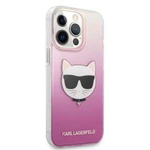 گارد شفاف فریم ژله ای iPhone 13 Pro طرح Karl Lagerfeld مدل Choupette Head