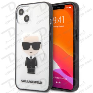 گارد شفاف iPhone 13 طرح Karl Lagerfeld مدل With Black Outline Ikonik