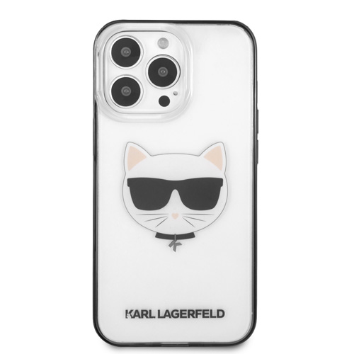 گارد شفاف iPhone 13 Pro طرح Karl Lagerfeld مدل With Black Outline Choupette