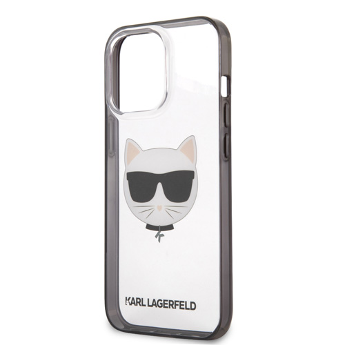 گارد شفاف iPhone 13 Pro طرح Karl Lagerfeld مدل With Black Outline Choupette