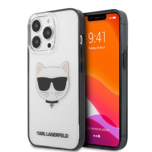 گارد شفاف iPhone 13 Pro طرح Karl Lagerfeld مدل With Black Outline Choupette