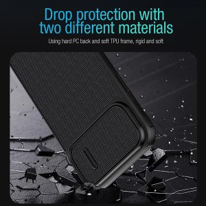 گارد محافظ با کشویی دوربین نیلکین iPhone 14 Pro Max مدل Textured Case S