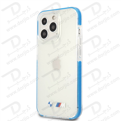 گارد محافظ فریم آبی iPhone 13 Pro Max طرح BMW مدل M Collection With Blue TPU Edges