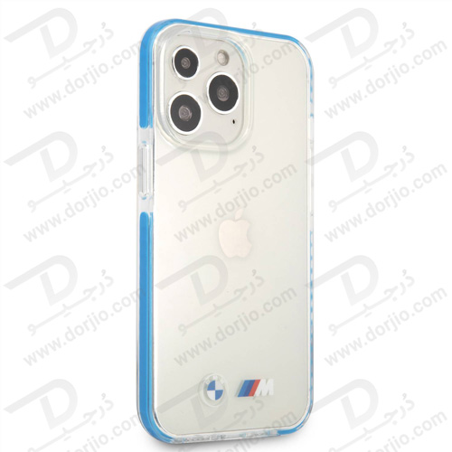 گارد محافظ فریم آبی iPhone 13 Pro Max طرح BMW مدل M Collection With Blue TPU Edges