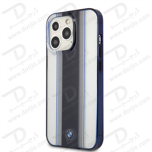 گارد محافظ فریم سرمه ای iPhone 13 Pro طرح BMW مدل Navy Tire Stripe And Navy Edges