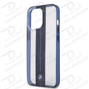 گارد محافظ فریم سرمه ای iPhone 13 Pro Max طرح BMW مدل Navy Middle Stripe & Light Blue Line With Navy Edges