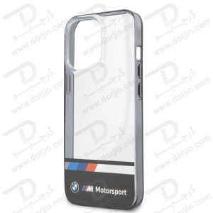 گارد محافظ فریم مشکی iPhone 13 Pro طرح BMW Motorsport مدل Collection Tricolor Stripe Black Lower Part Black Edges