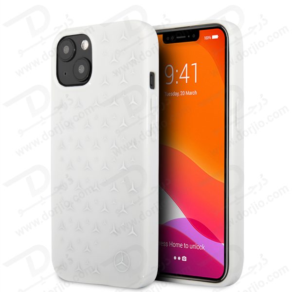 گارد محافظ iPhone 13 طرح Mercedes Benz مدل Electroplated Stars Pattern