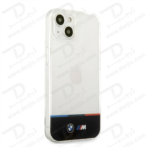 گارد محافظ iPhone 13 طرح BMW مدل M Collection Horizontal Tricolor Lines & Black Stripe